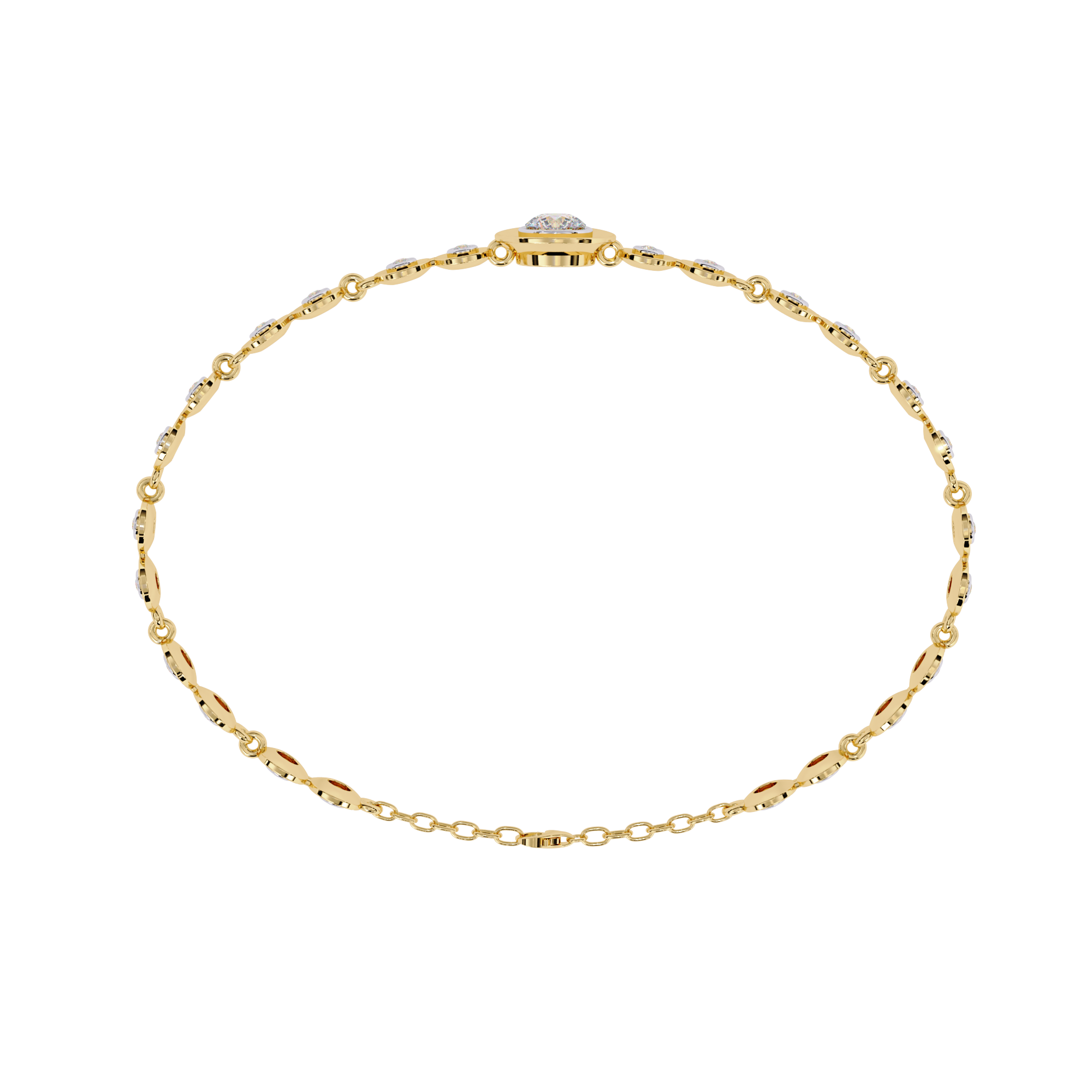 Solitairekart 0.2ct Celestial Halo Natural Diamond Bracelet-HI Color, VS-SI Clarity